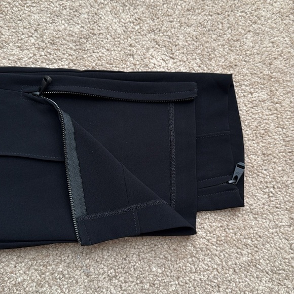 Cinq a Sept Adalie High Rise Drawstring Waist Zipped Cuffs Black Pants Medium - Picture 11 of 11